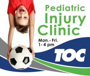 Child with soccer ball | Pediatric Injury Clinic | TOC | Huntsville, AL